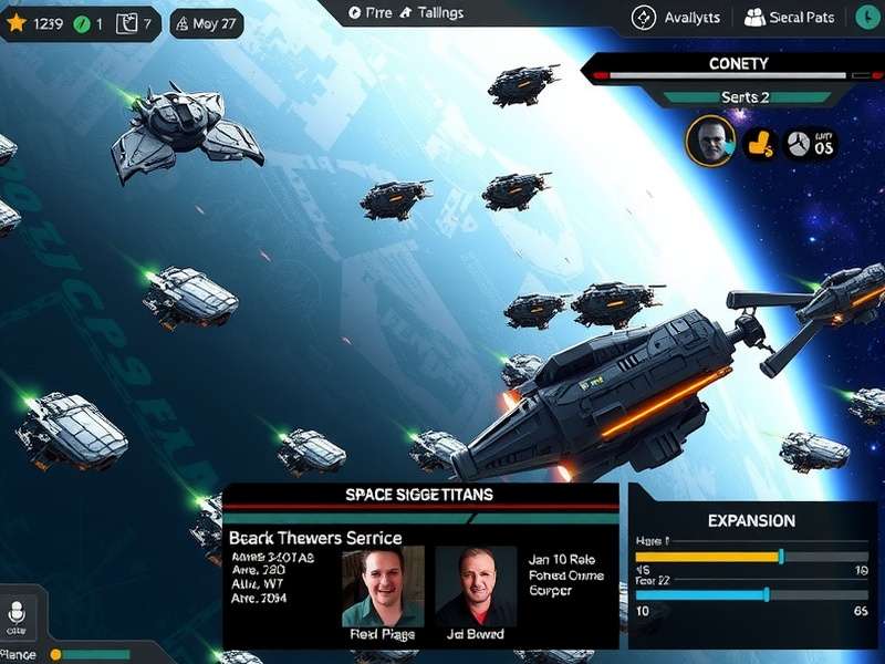 Space Siege Titans gameplay screenshot showing space battle