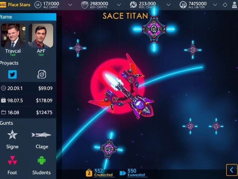 Space Siege Titans fleet management interface