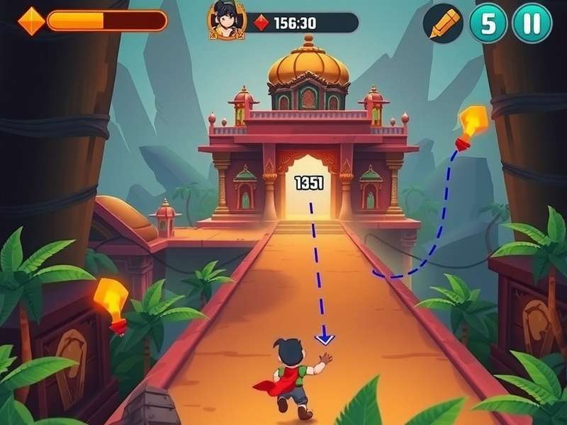 Advanced gameplay strategy visualization showing optimal path through obstacles