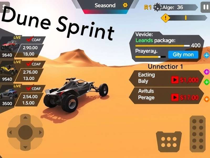 Dune Sprint Pro vehicle customization interface
