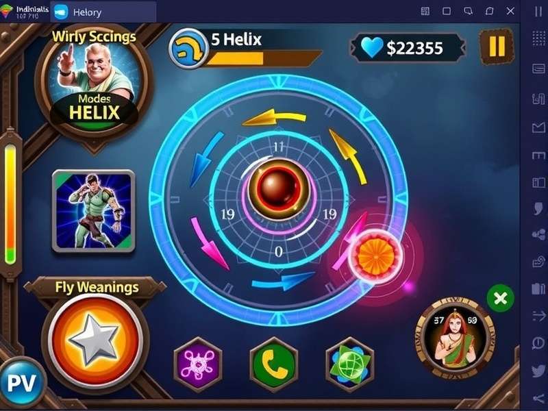 Indian Helix Pro gameplay interface showing helix mechanics