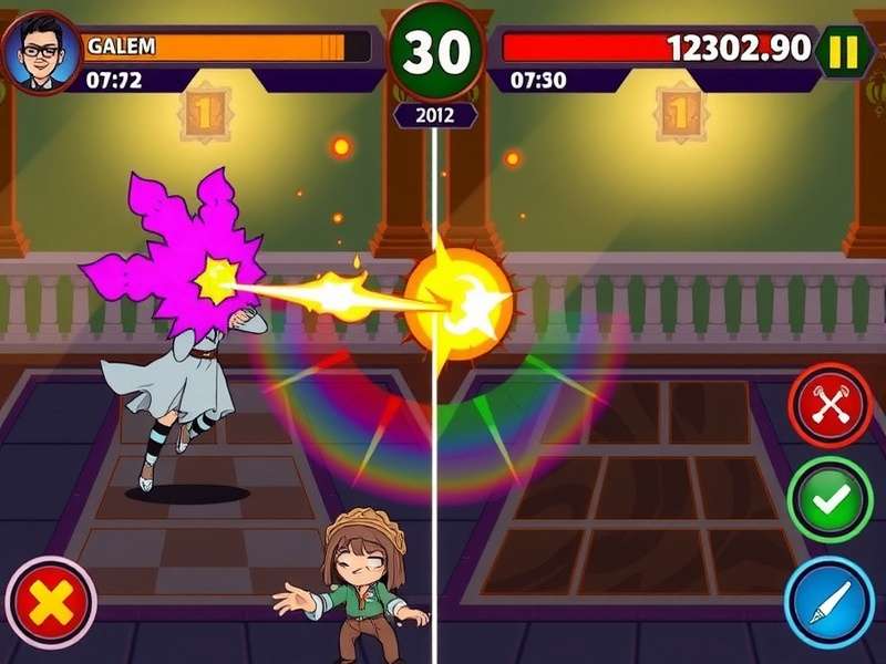 Dazzling Holi Showdown gameplay screenshot showing color combat