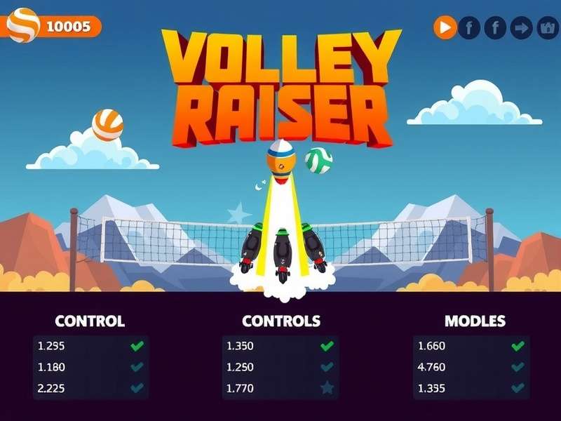 Volley Rocket Raiser control scheme and user interface