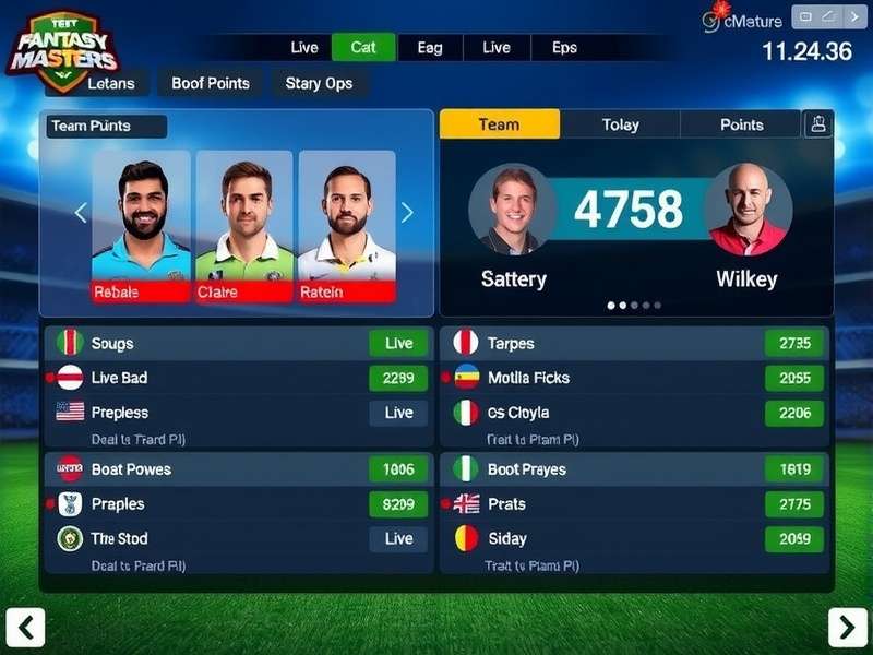 Cricket Fantasy Masters strategy planning interface