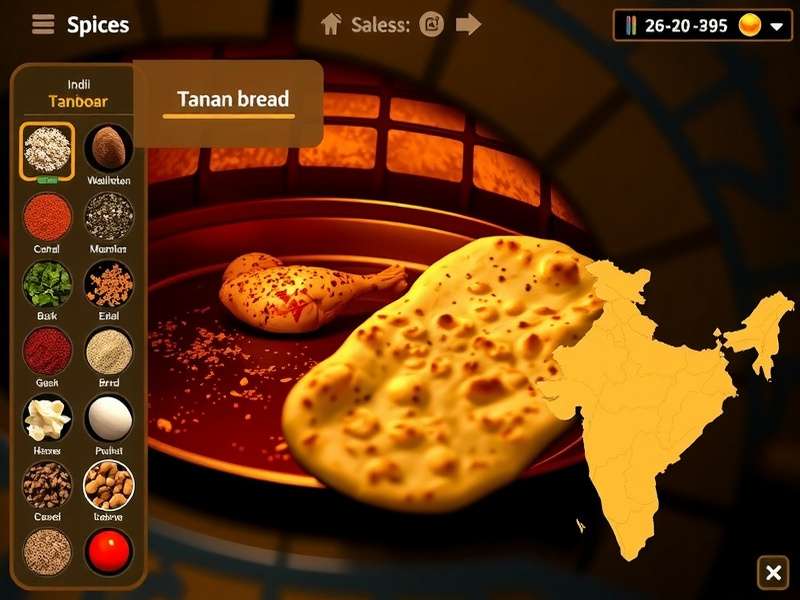 Tandoori chicken cooking in clay oven