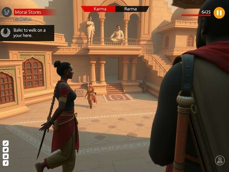 Varanasi Vanguards Venture story scene showing character dialogue with spiritual guide