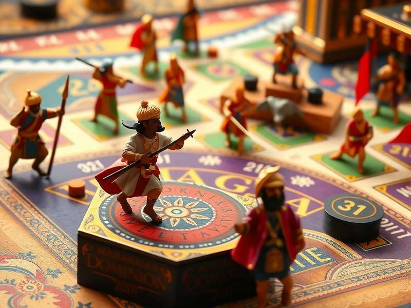 Maharaja S Dominion game board and components