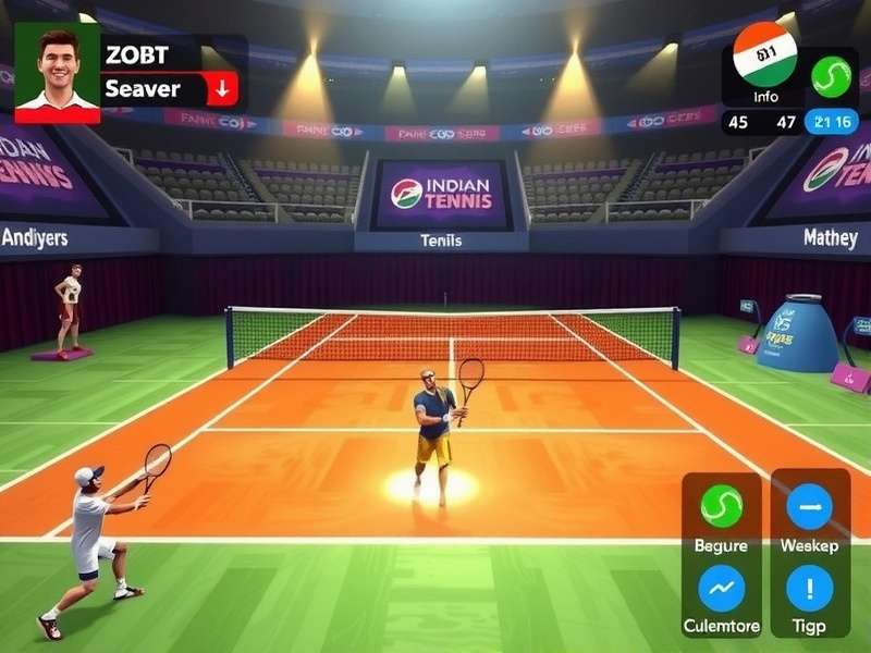 Indian Tennis Serve Conqueror player customization interface