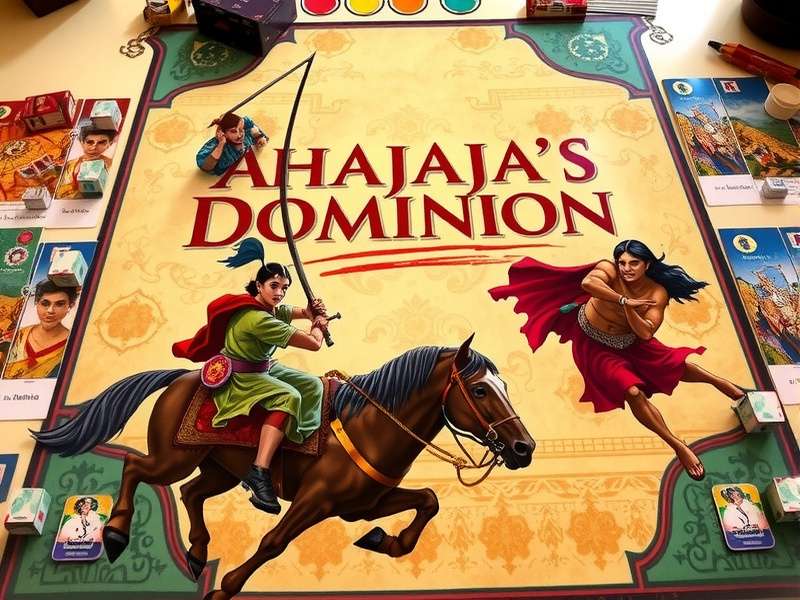 Historical depiction of Indian royalty playing board games