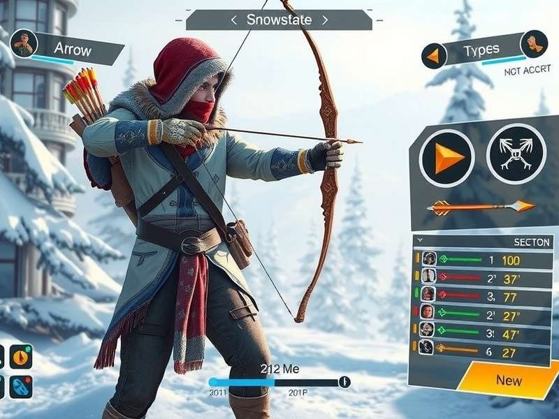 Snowstrike Archer strategy guide showing arrow types