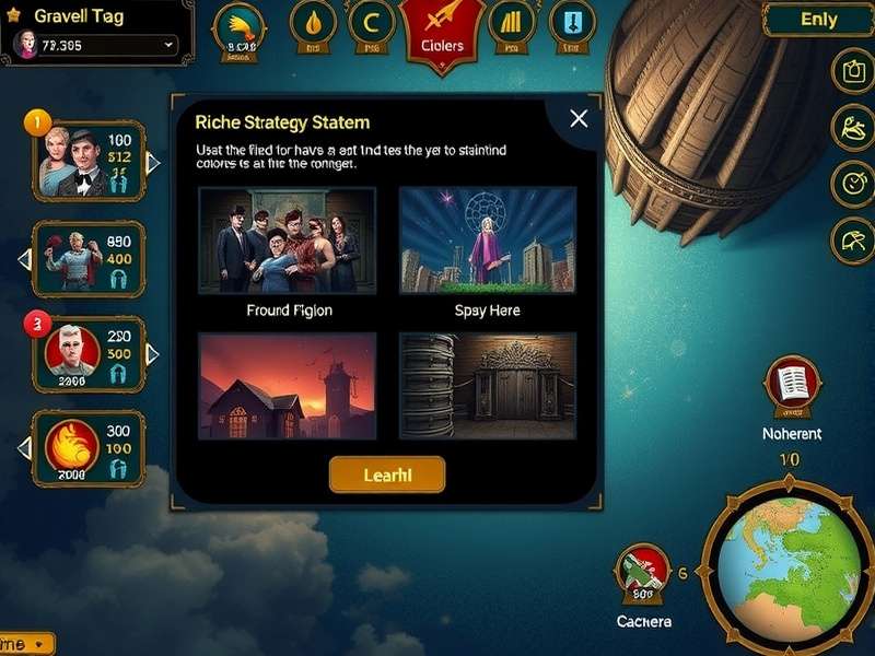 Riches Ascent feature showcase with multiple gameplay elements