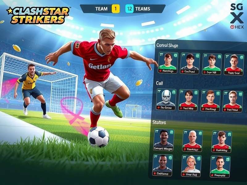 CL Clash Star Strikers gameplay screenshot showing intense football action