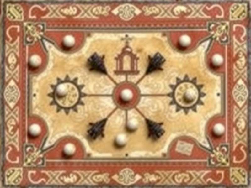Ancient Belur Temple Puzzle King game board with traditional Indian design elements