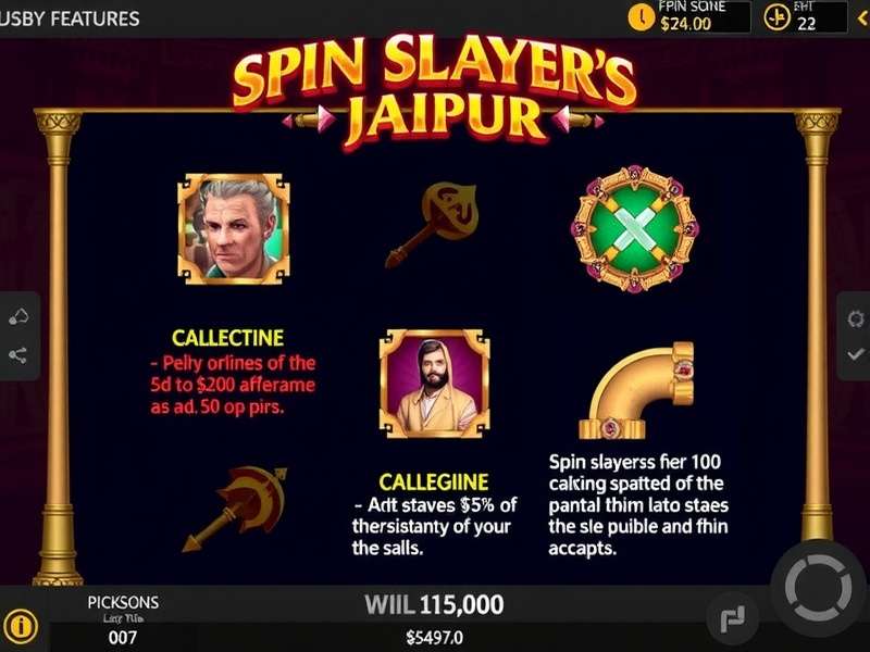 Spin Slayers Jaipur Game Interface