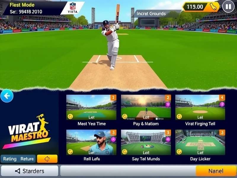 Virat Batting Maestro game modes selection screen