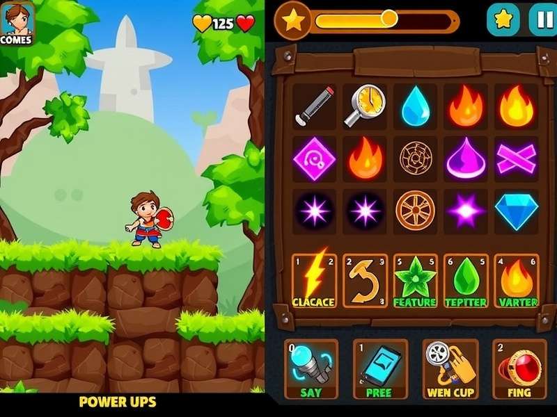 Power-up collection in Durga S Glorious Run