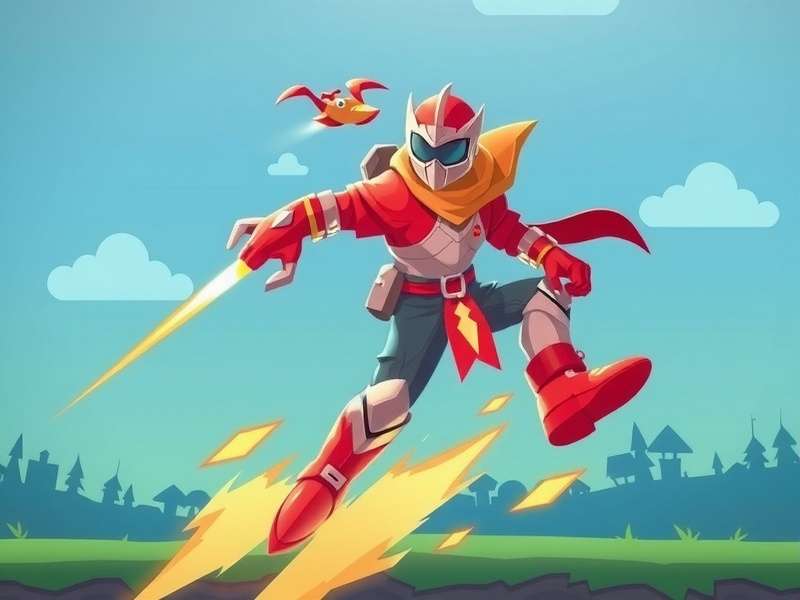 Assam Rocket Knight gameplay screenshot showing the main character in action