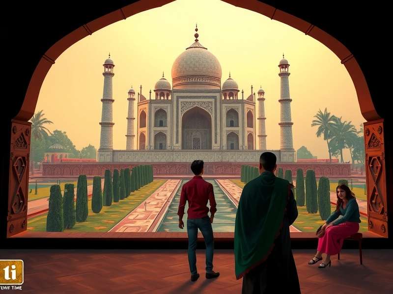 Mystic Agra Passage game interface showing Taj Mahal background