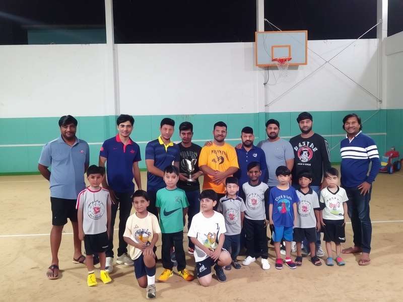 Hyderabad Volley Dynamos team in action during a match