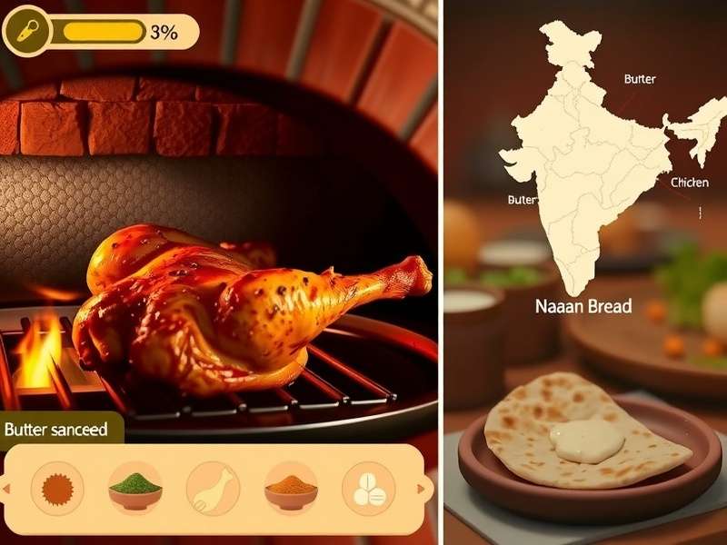 Butter naan bread fresh from tandoor