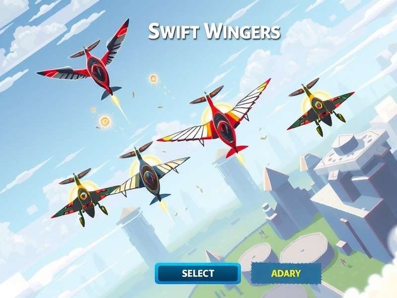 Swift Wingers gameplay screenshot showing aerial combat