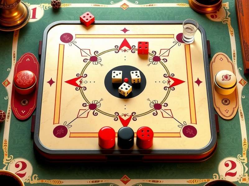 Carrom Turbo Rush Supreme game board setup
