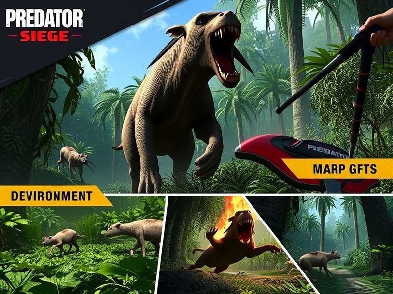 Predator Siege Jungle Fury gameplay screenshot showing jungle environment