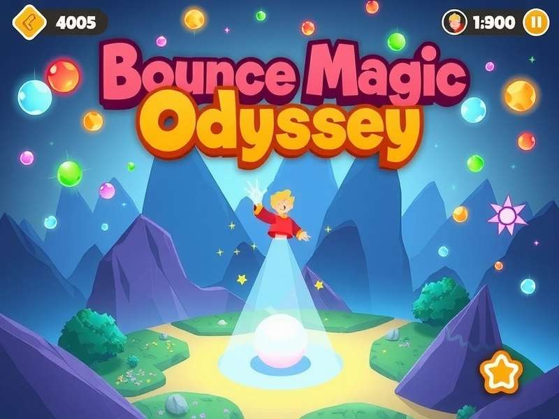 Bounce Magic Odyssey gameplay screenshot showing magical environments