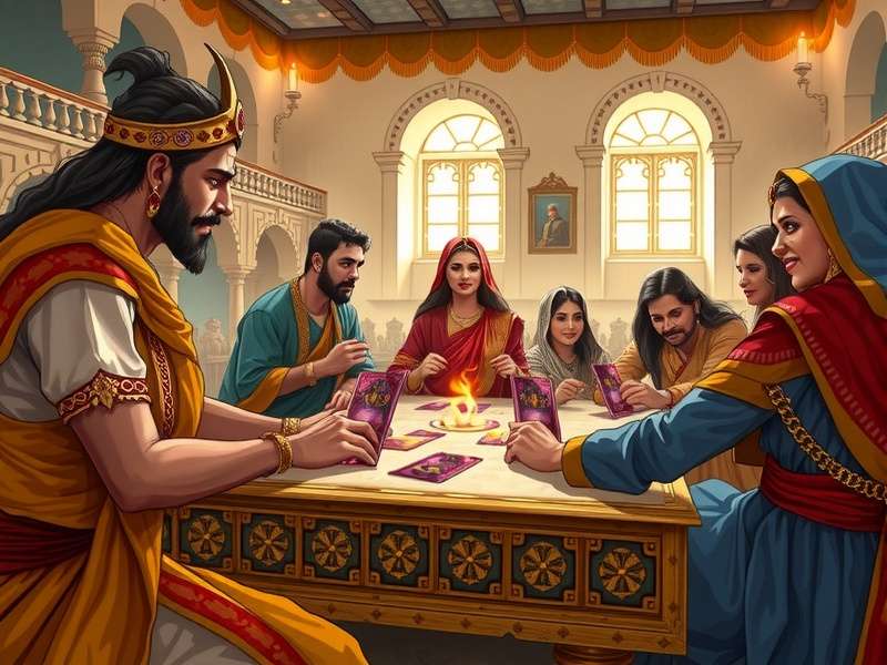 Historical depiction of Royal Spice Cardamom Triumph being played in royal court