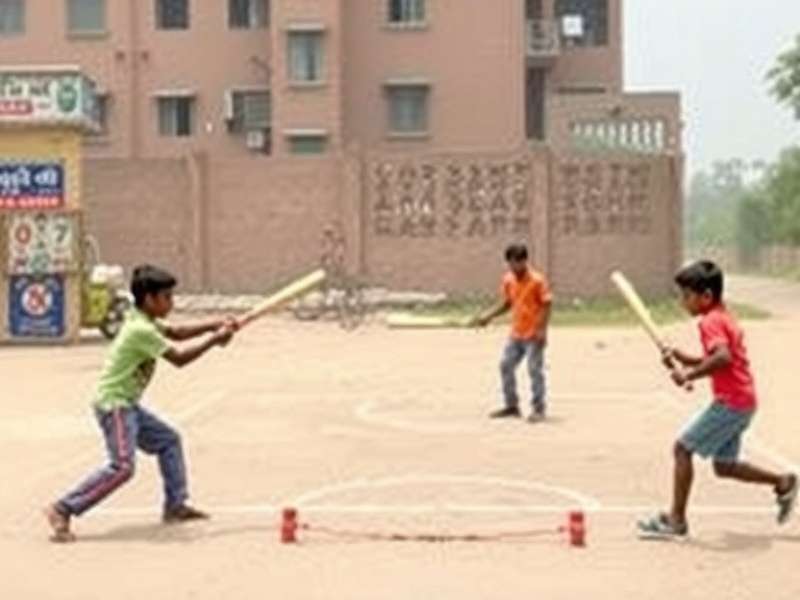 Children playing Pav Master Blaster in Indian street