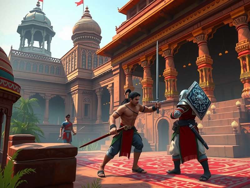 Character artwork from Indian Knight Odyssey showing main hero Veer