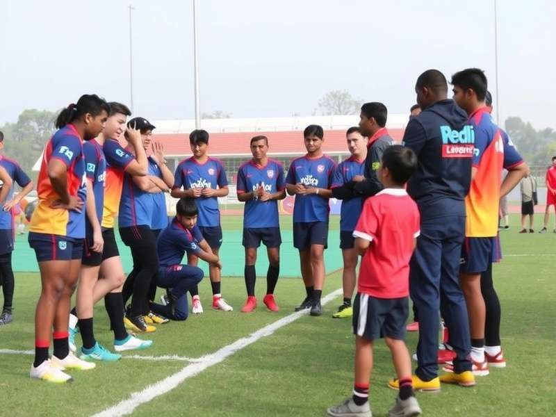 Community youth program sponsored by EA Sports Rugby India Tour