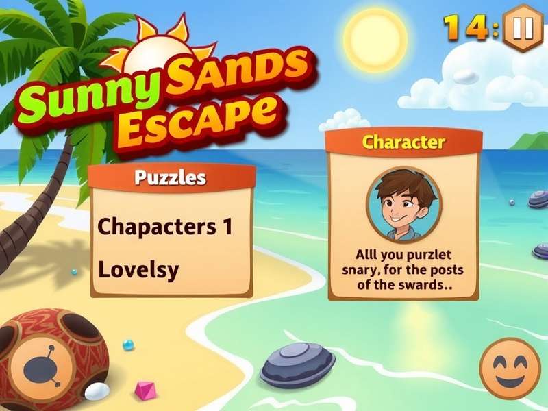 Sunny Sands Escape character selection screen