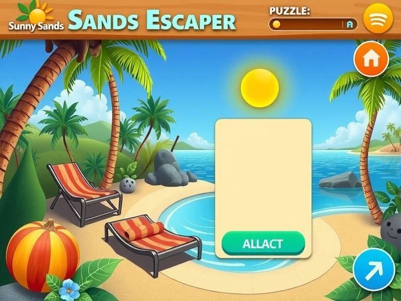 Sunny Sands Escape puzzle solving interface