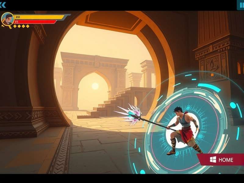 Goa Velocity Edge gameplay screenshot showing character in ancient temple