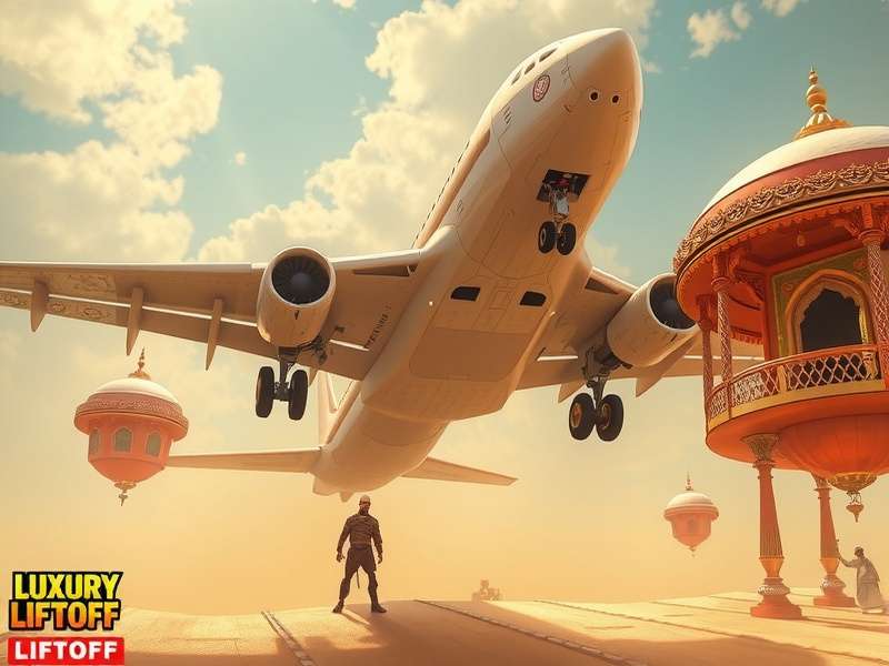Luxury Liftoff gameplay showcasing premium visuals and Indian architectural elements