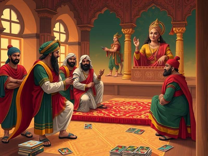 Royal Spice Cardamom Triumph card deck design