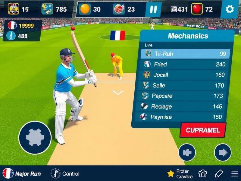Cricket Glory Run tournament mode interface