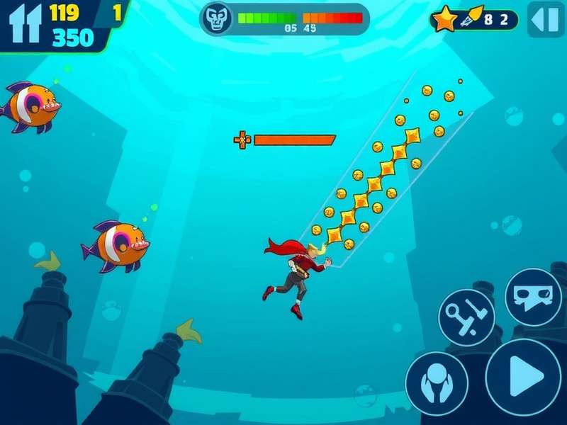 Abyssal Dive Hero underwater gameplay scene