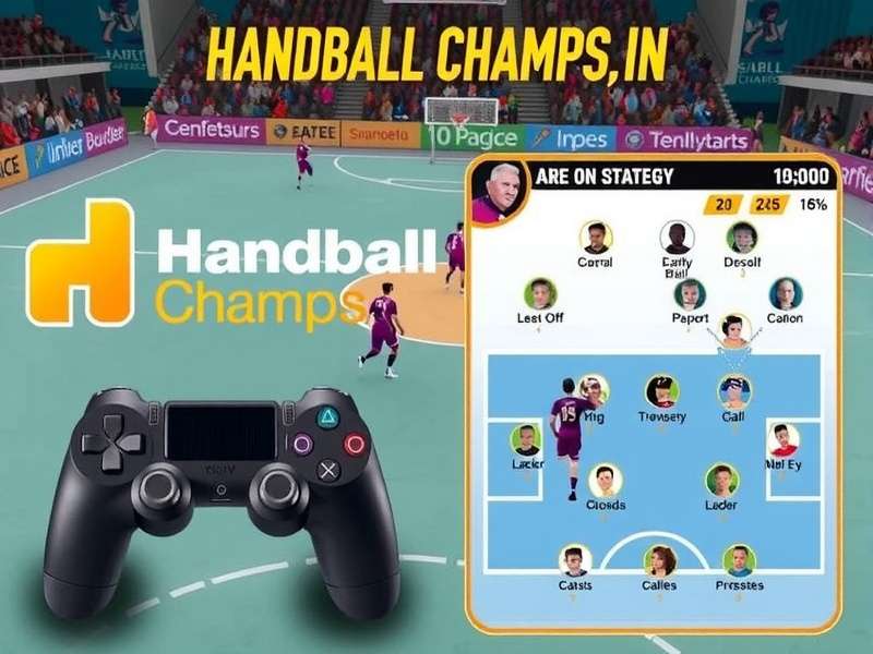 Handball Champs IN strategy diagram showing player formations