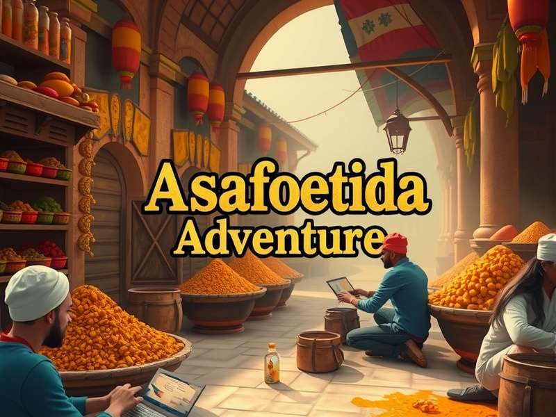 Asafoetida Adventure gameplay screenshot showing spice trading interface