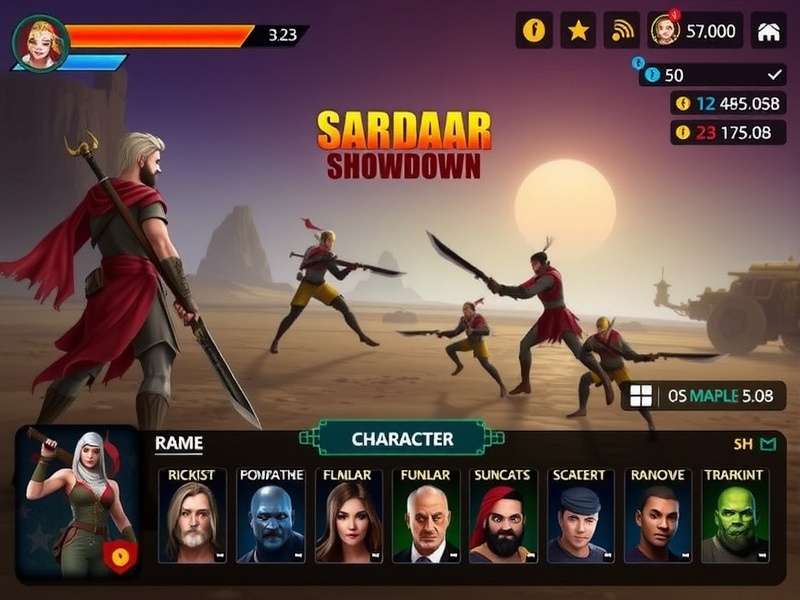 Sardaar Showdown gameplay screenshot showing character and environment