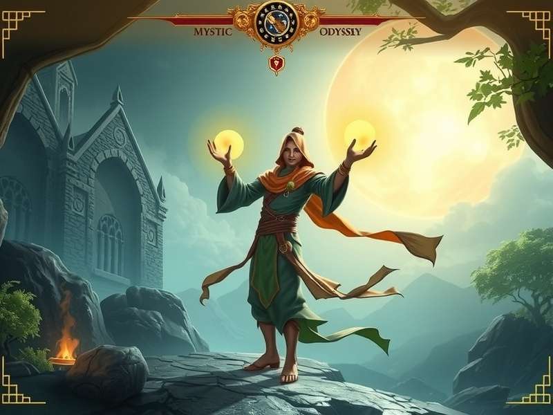 Mystic Wisdom Odyssey gameplay screenshot showing mystical environment