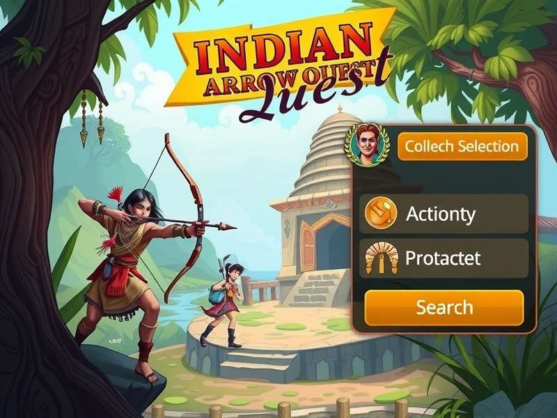 Indian Arrow Quest gameplay screenshot showing archery action