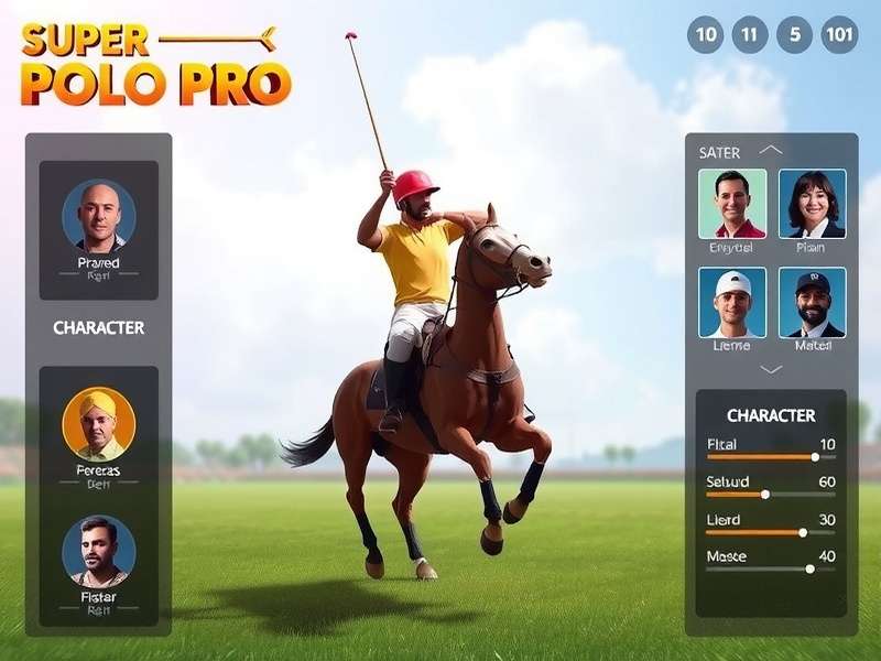 Super Andhra Polo Pro gameplay screenshot showing intense polo match