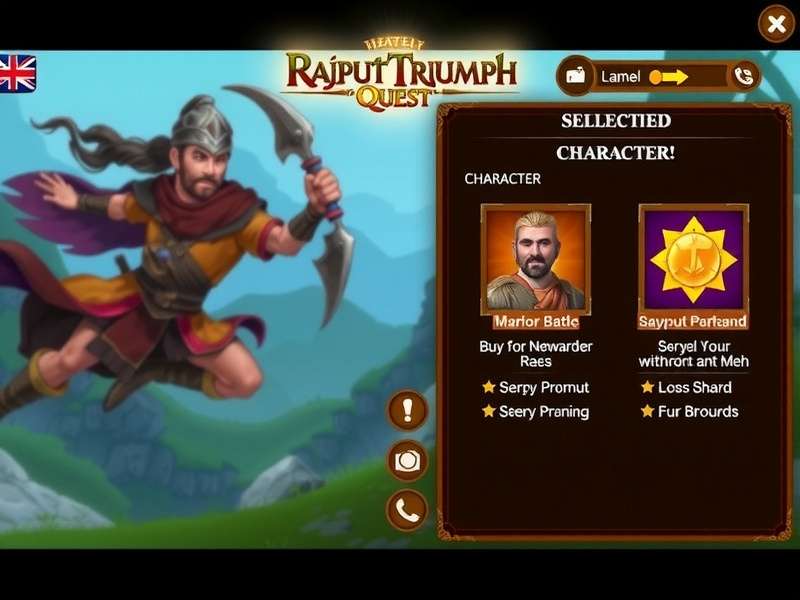Rajput Triumph Quest gameplay screenshot showing warrior battle