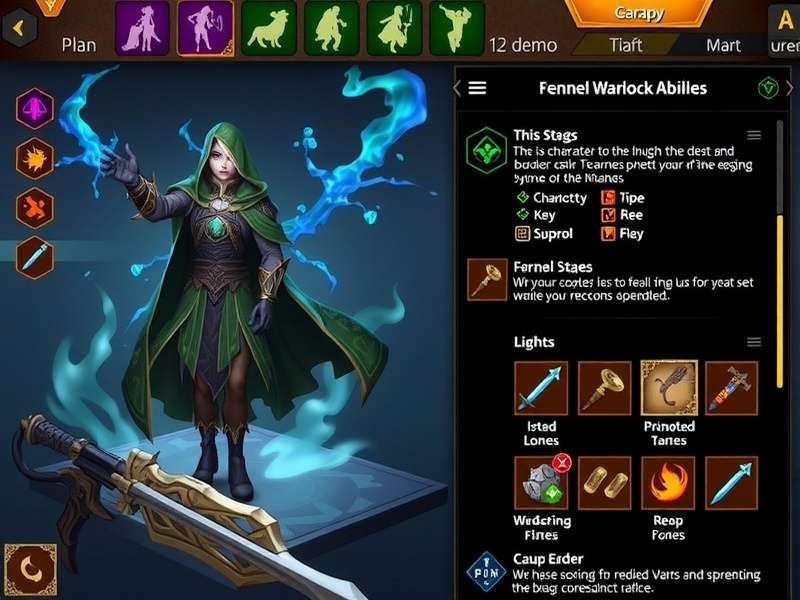 Fennel Warlock Aether Masters character selection screen