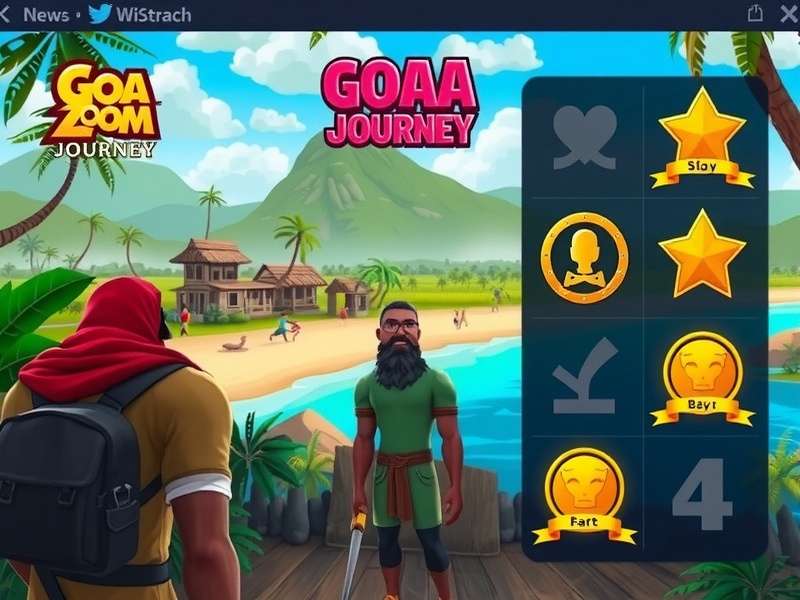 Goa Zoom Journey gameplay screenshot showing vibrant Goan landscapes