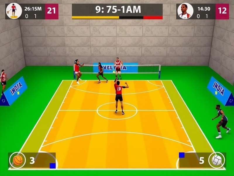 India Volley Elite defensive formation diagram