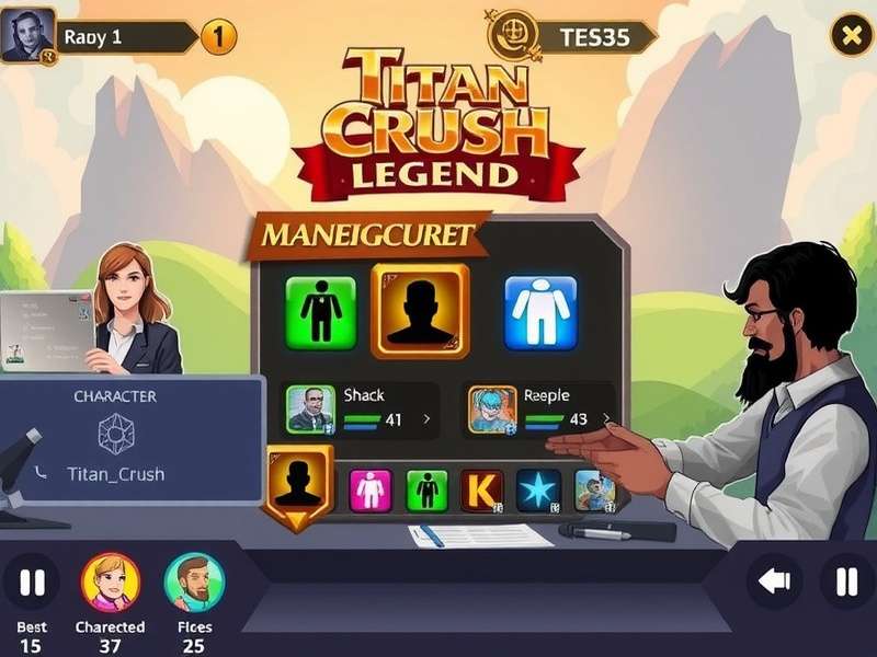 Titan Crush Legend character selection screen